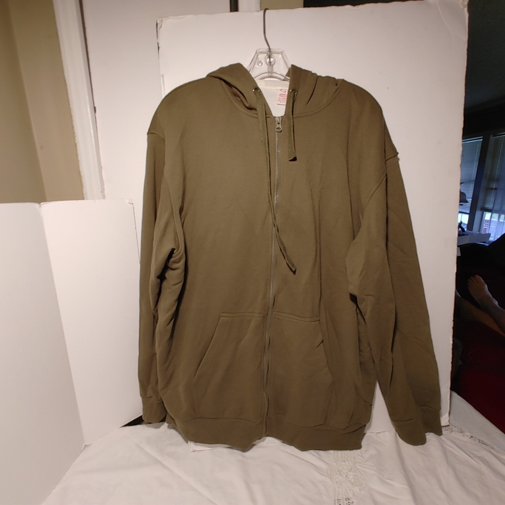 Men's XL Open Trails Hooded Zip Front Lined Coat Jacket Hoodie